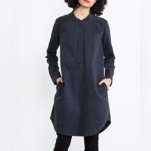 Prairie Underground Dormer Smock Dress in Carbon - L